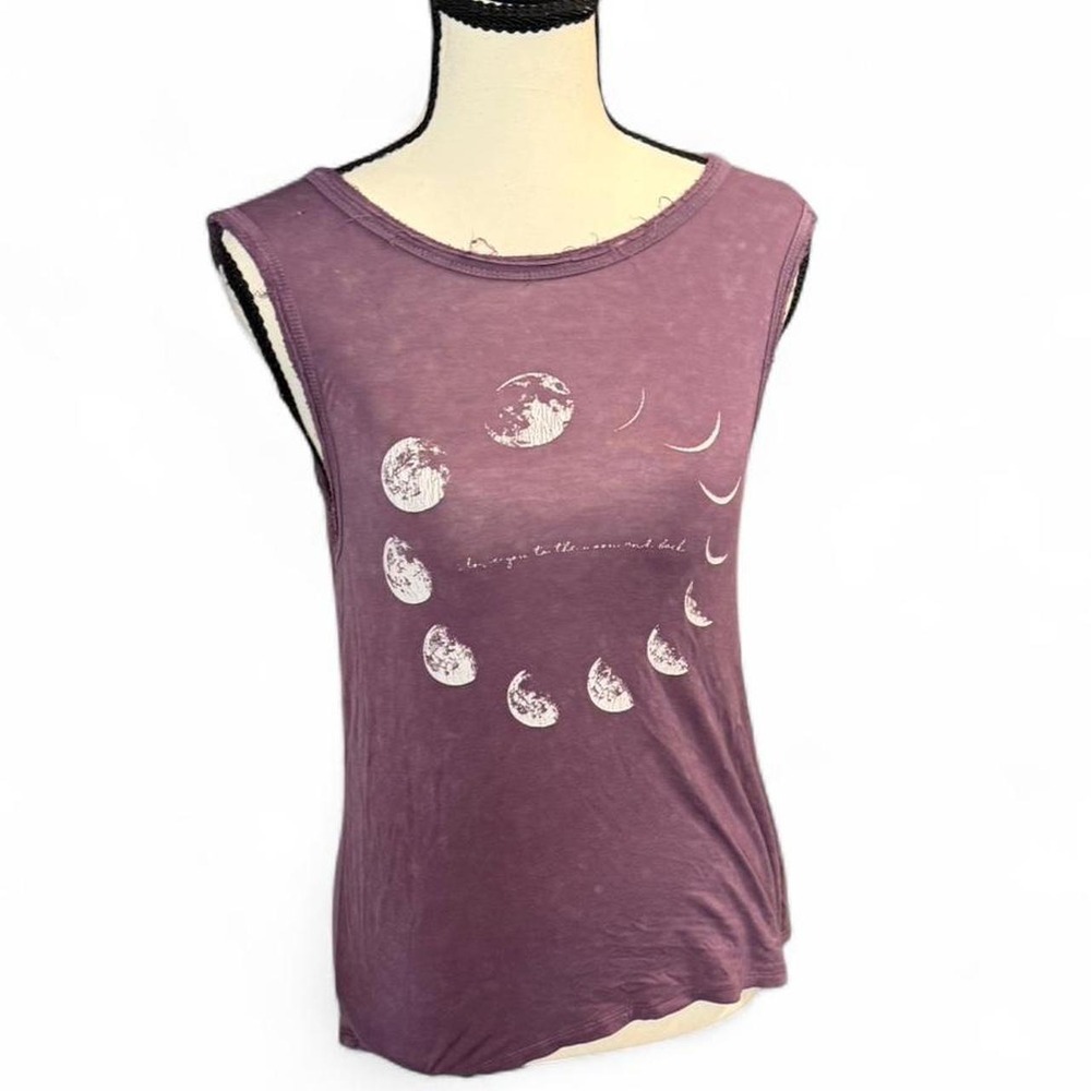 Moon Phase Tank Top Purple Whimsigoth Witchy Fairy Grunge Size S - Picture 1 of 7